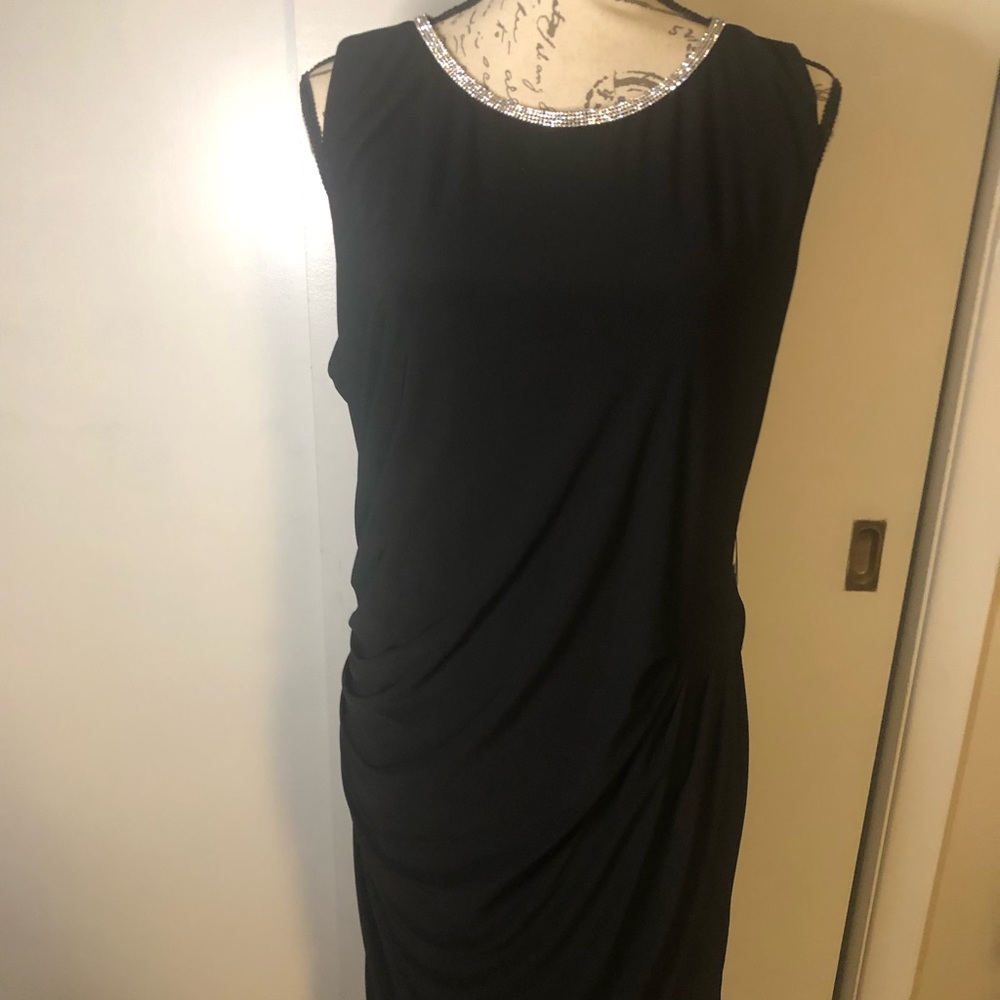 LIttle black dress with rhinestone embellishment